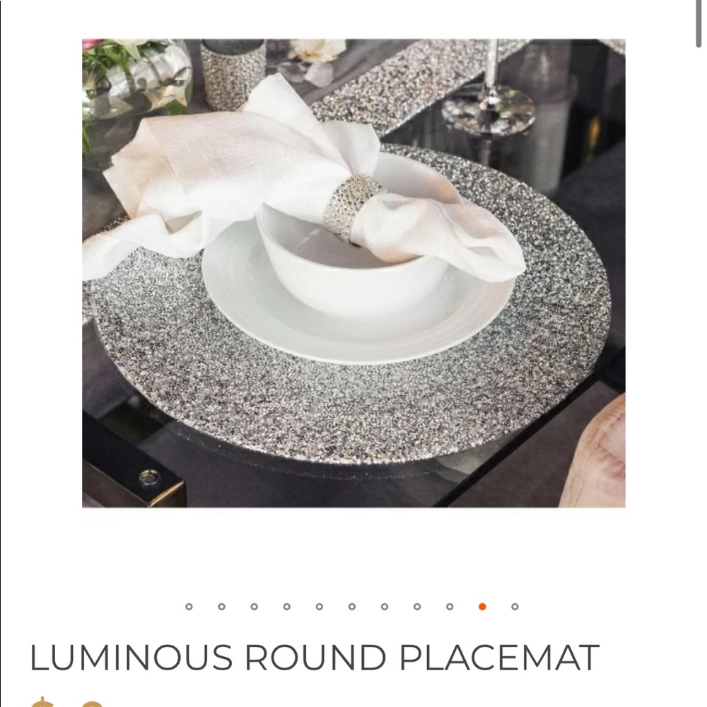 8 Sparkles Home Luminous Round Placemats